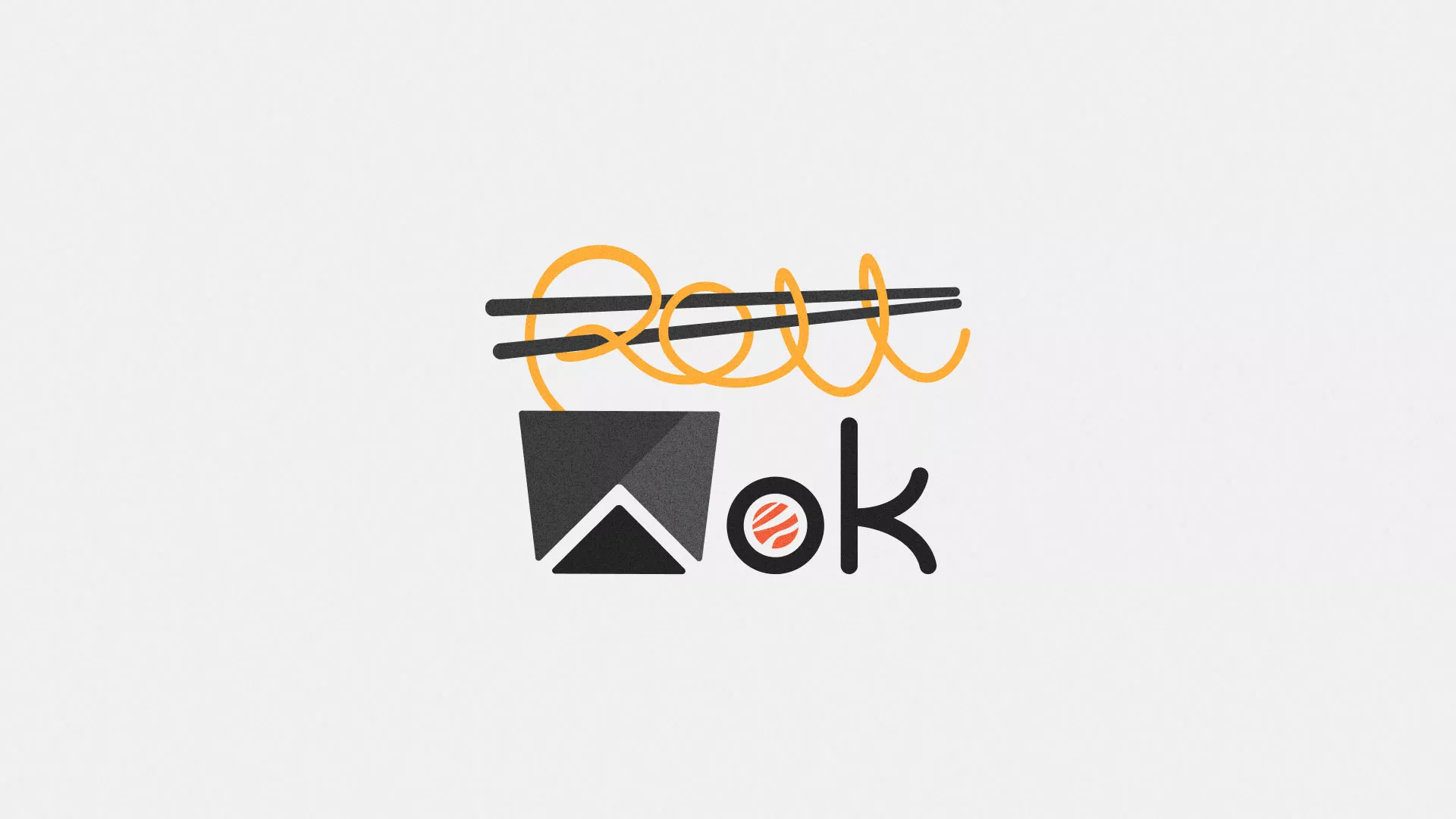 Разработка логотипа суши-бара «Roll Wok Club» в Бодайбо